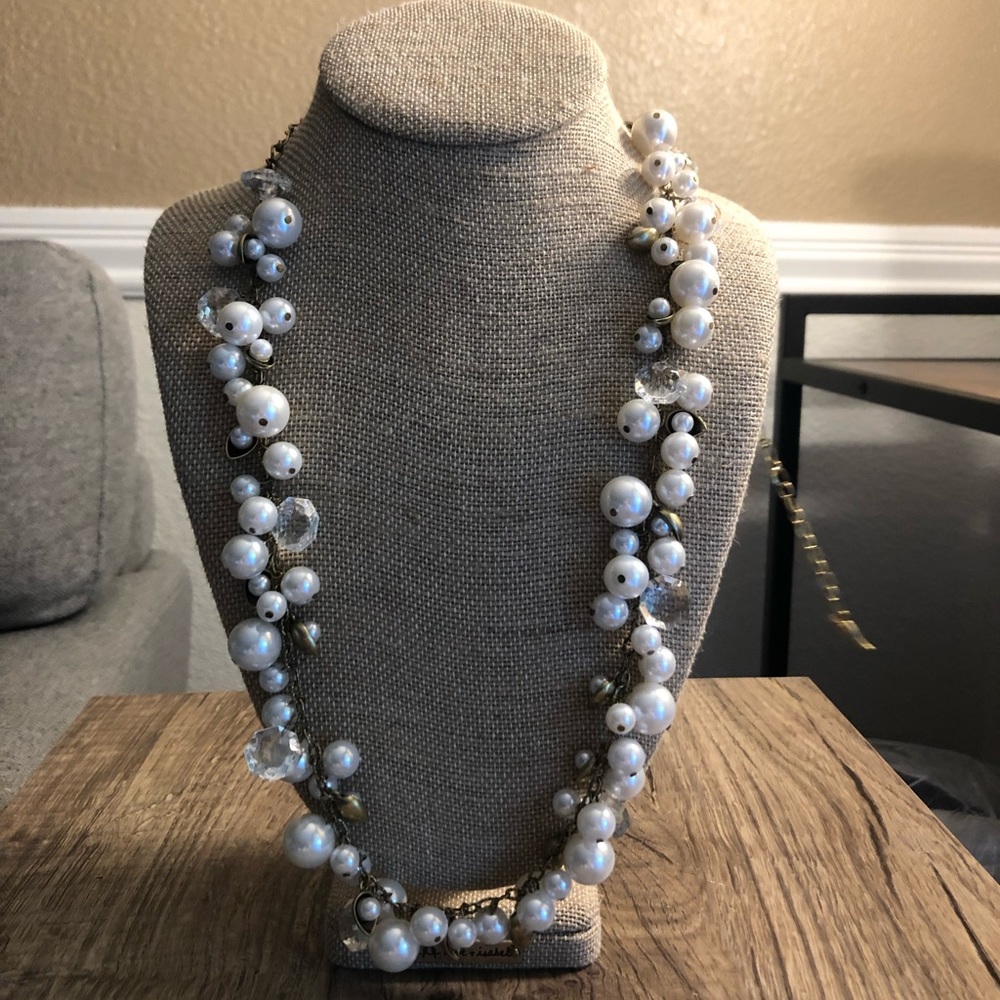 Chloe + Isabel Pearl and Crystal Long Necklace - Picture 2 of 3